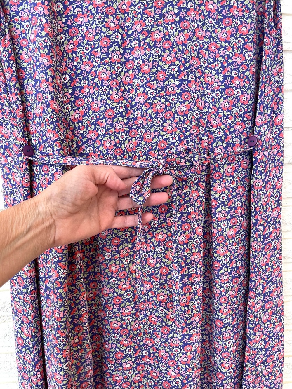 April Cornell Vintage Sleeveless Maxi Dress S Ditsy Floral Cottagecore Grunge - Picture 8 of 16